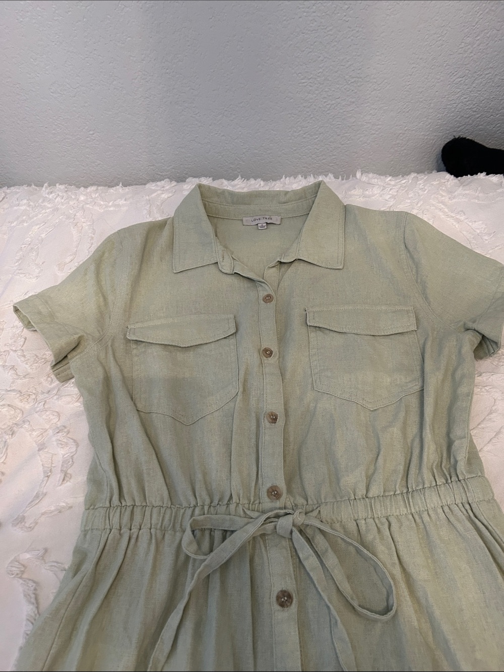Love Tree Pale Sage Lightweight Top - Picture 2 of 7